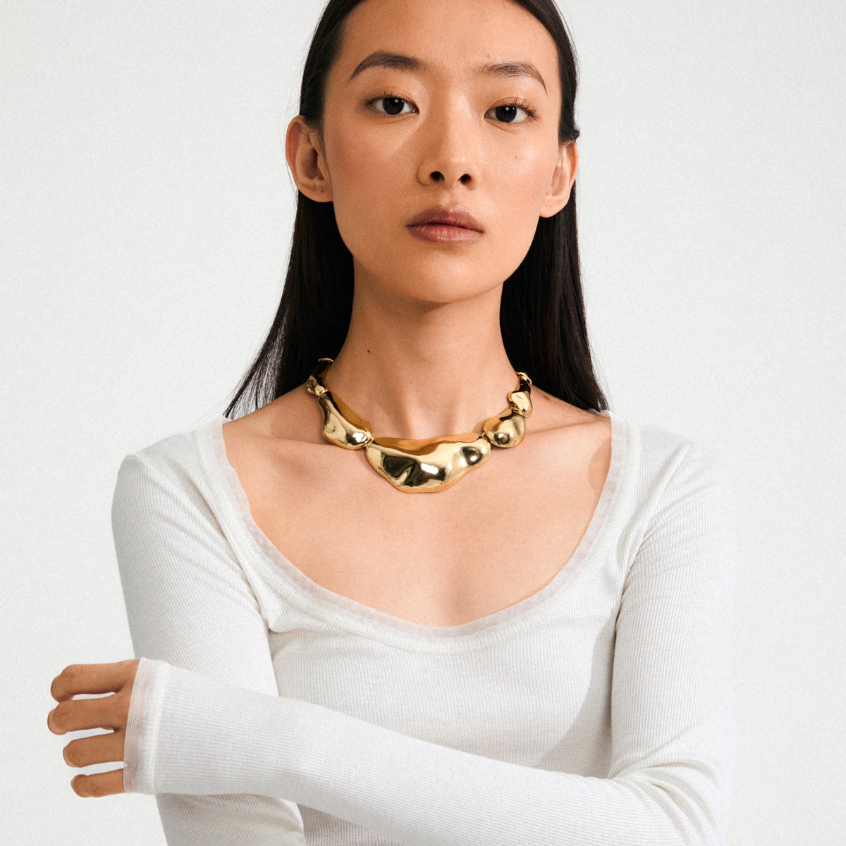 Statement Necklace Gold-plated