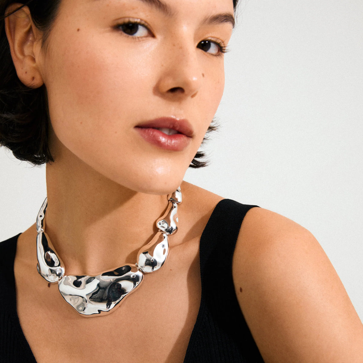 Statement Necklace Silver-plated