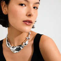 Statement Necklace Silver-plated