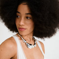Statement Necklace Silver-plated