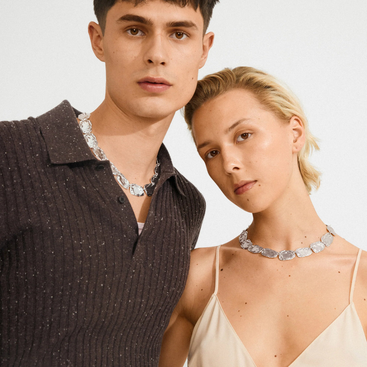 Shift  Necklace Slver-plated