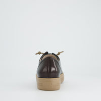 Patent Sneaker with Gold Eyelets