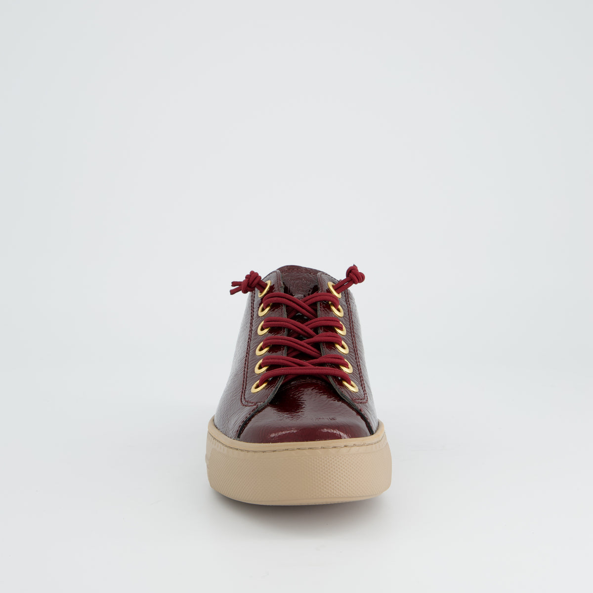 Patent Sneaker with Gold Eyelets