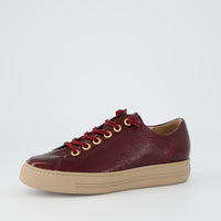 Patent Sneaker with Gold Eyelets
