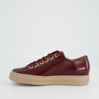 Patent Sneaker with Gold Eyelets