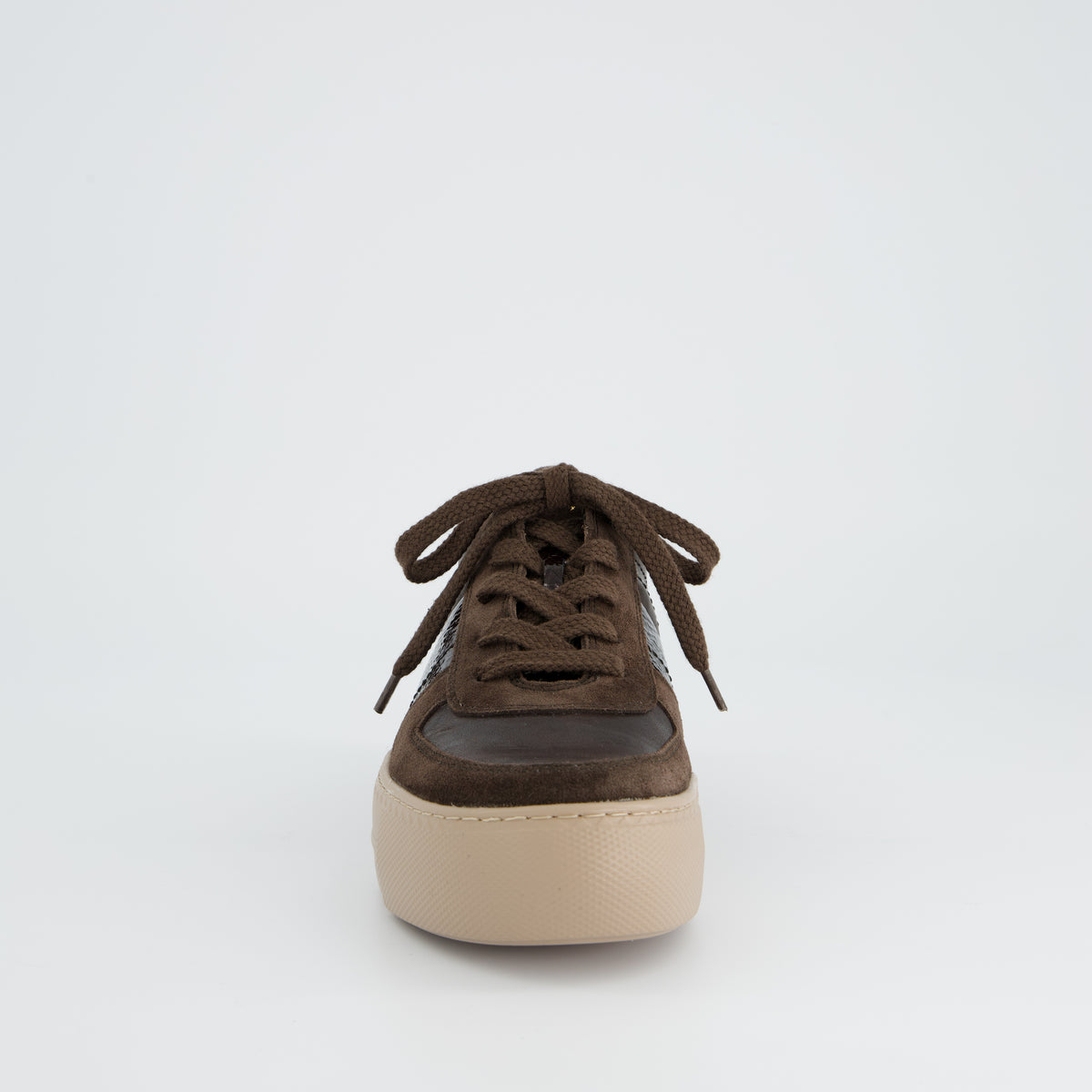 Suede Sneaker with Velvet Stripe