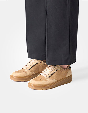 Honey Suede Zip Sneaker