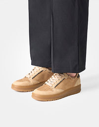 Honey Suede Zip Sneaker