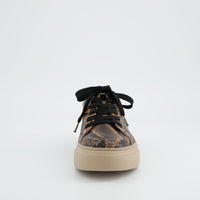Snake Print Leather Sneaker