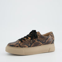 Snake Print Leather Sneaker