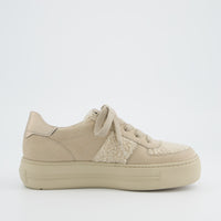 Super Soft Sneaker – Beige Bouclé & Suede