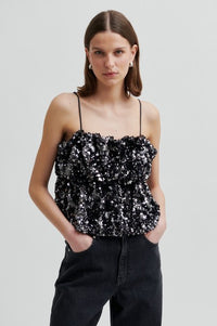 Shiny Strap Top