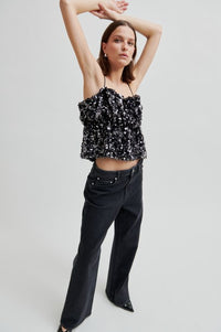 Shiny Strap Top