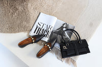 Flynn Pointed Flats with Gold Stud Strap
