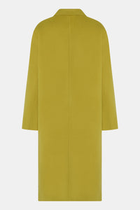 Chartreuse Wool-Blend Longline Coat