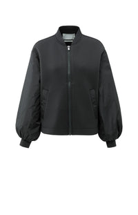 Fleece Bomber Jacket with Nylon Sleeves