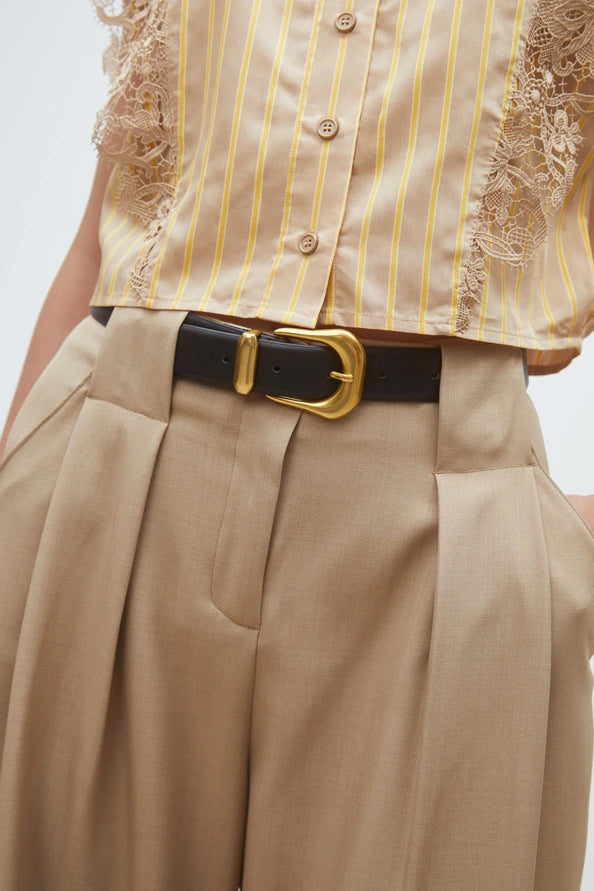 Jude Wide-leg Pleated Pants