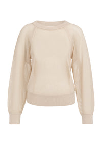 Mesh-stitch Knitted Sweater