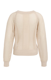 Mesh-stitch Knitted Sweater