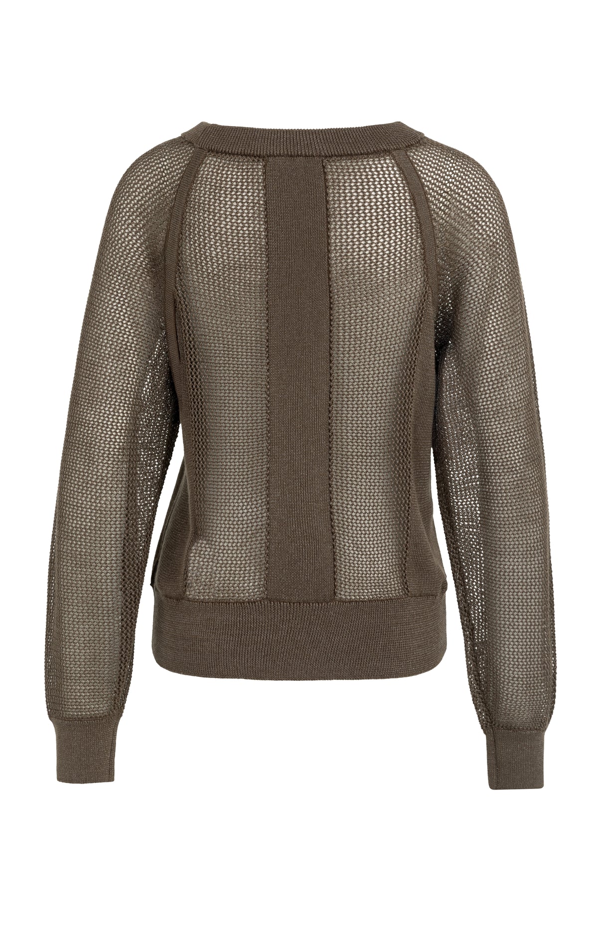 Mesh-stitch Knitted Sweater