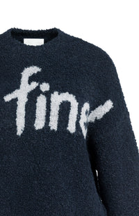 Knitted Sweater with Artwork -