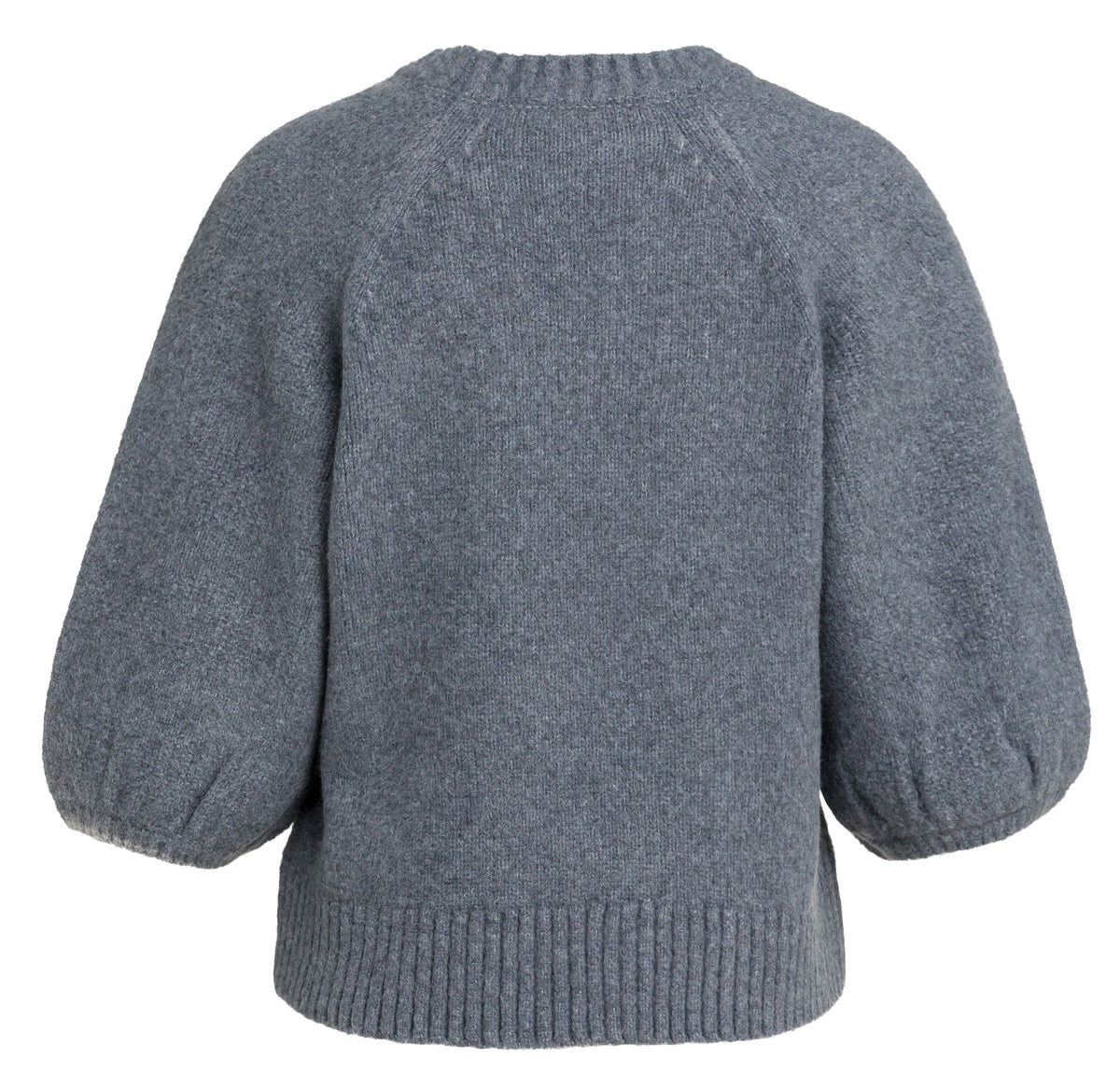 Knitted Sweater with Balloon Sleeves