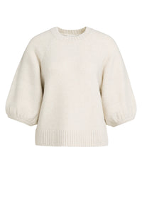 Knitted Sweater with Balloon Sleeves