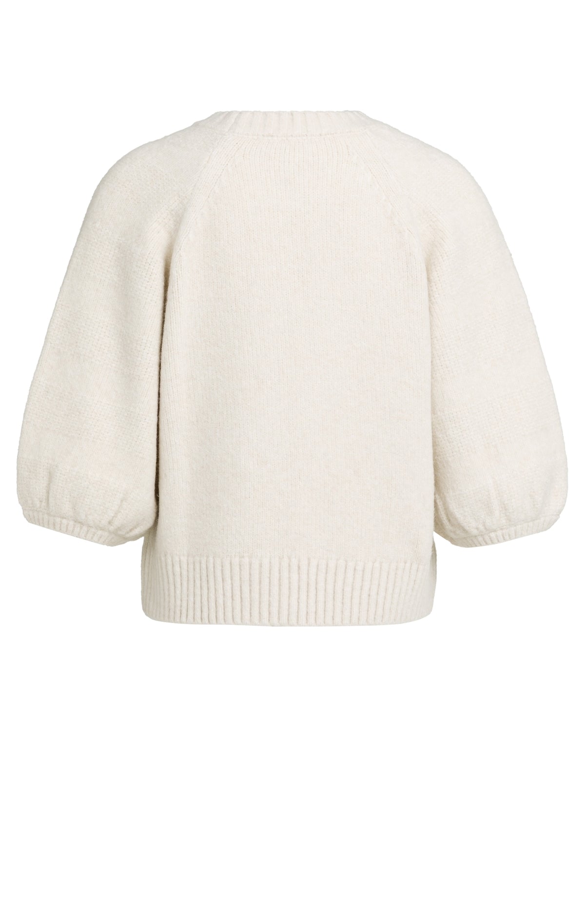 Knitted Sweater with Balloon Sleeves