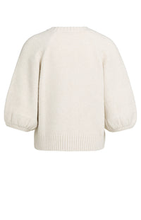 Knitted Sweater with Balloon Sleeves