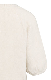 Knitted Sweater with Balloon Sleeves
