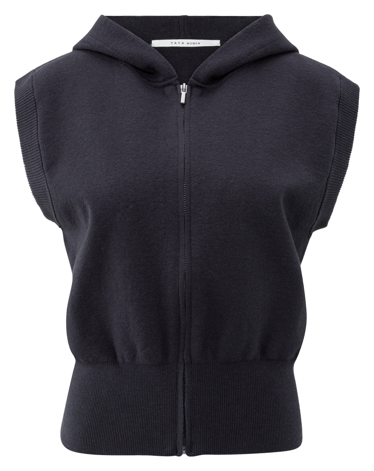 Sleeveless Knit Hoodie