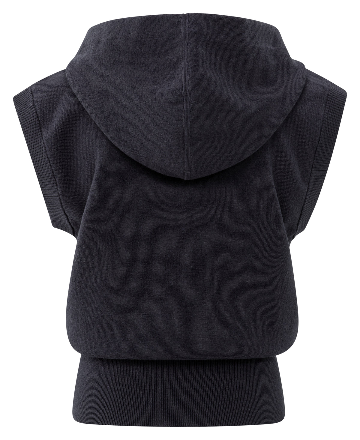 Sleeveless Knit Hoodie