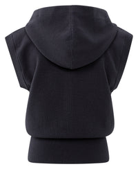 Sleeveless Knit Hoodie