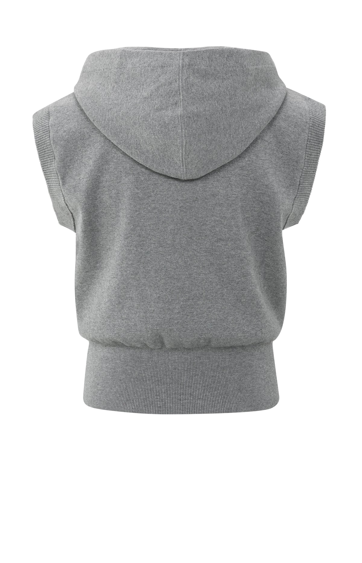 Sleeveless Knit Hoodie