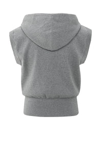 Sleeveless Knit Hoodie