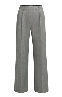 Woven Wide Leg Check  Trousers