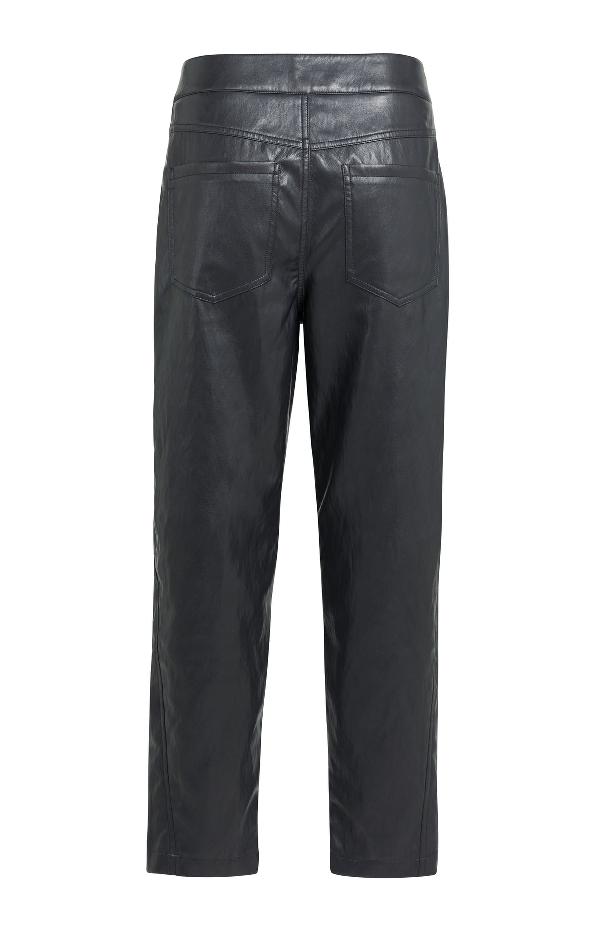 Faux Leather Carrot Fit Trousers