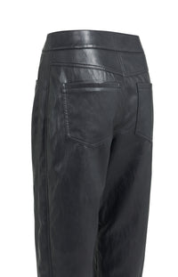 Faux Leather Carrot Fit Trousers