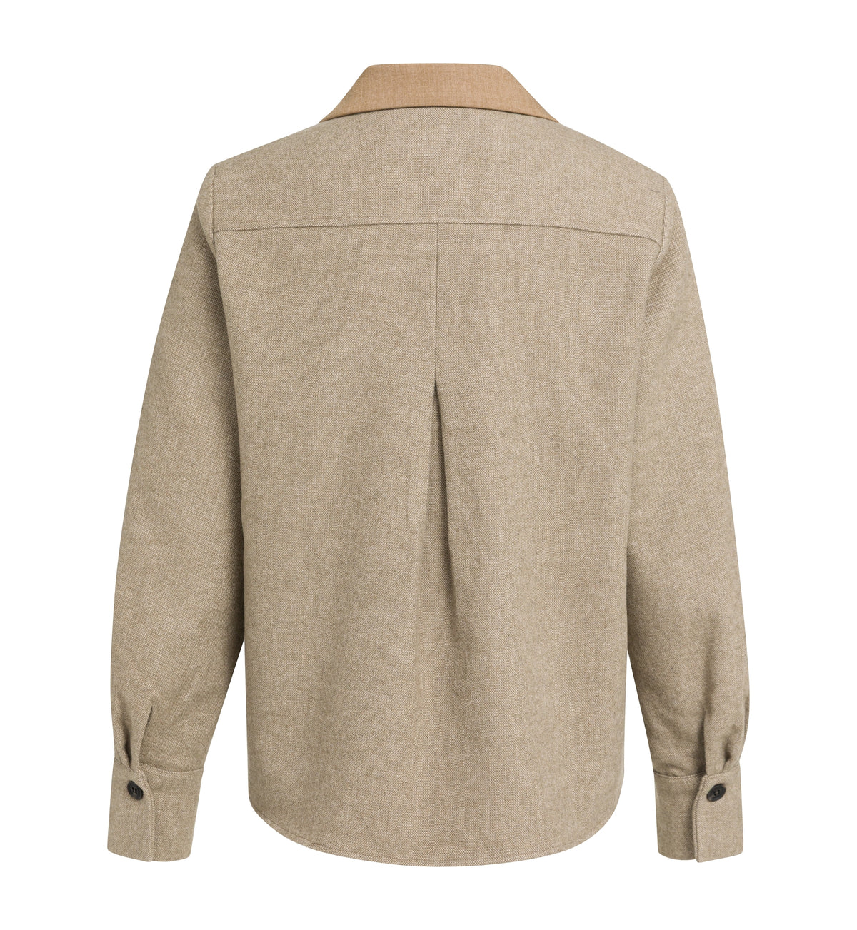 Blazer with Contrast Fabric and Loose Fit -