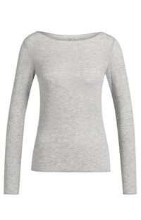 Long Sleeve Top with Boat Neck