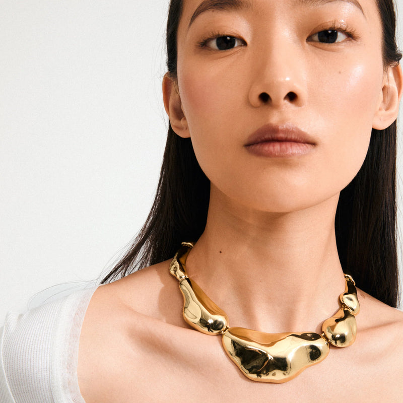 Statement Necklace Gold-plated