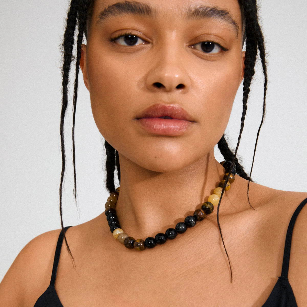 Unfold  Necklace Gold-plated/brown