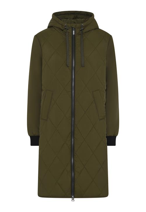 Etage Khaki Quilted Hooded Coat