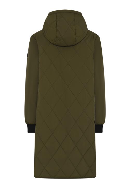 Etage Khaki Quilted Hooded Coat