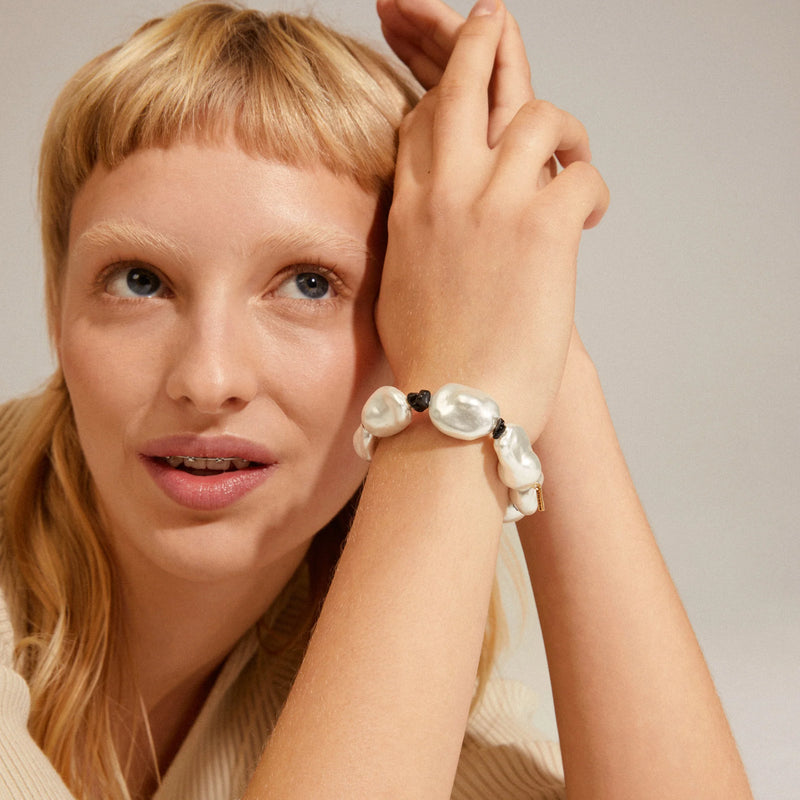 Rythm  Pearl Bracelet Gold-plated