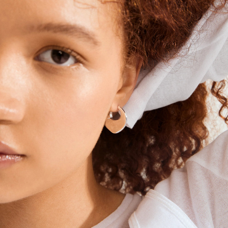 Sense Hoop Silver Plated