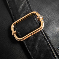 Leather Crossbody Bag with Chain Detail on Front