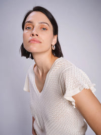 MMGanna Pattern V-neck Knit