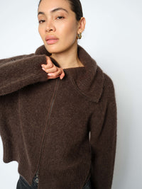 Hulda Knit Zip Cardigan