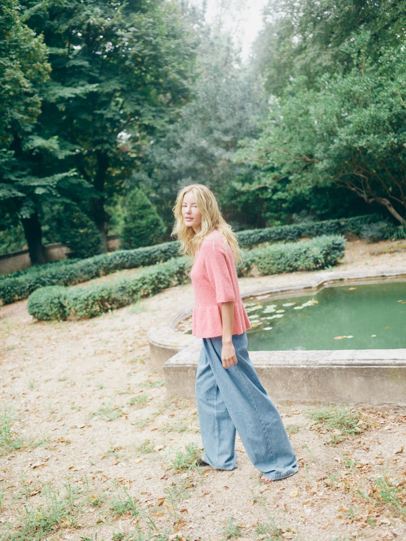 MMThora SS O-Neck Frill Knit